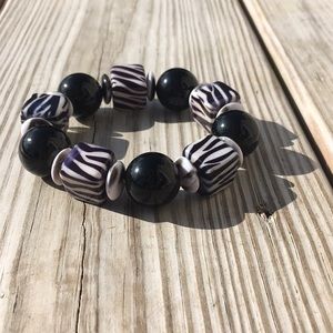 New York & Co. Zebra Stretch Bracelet